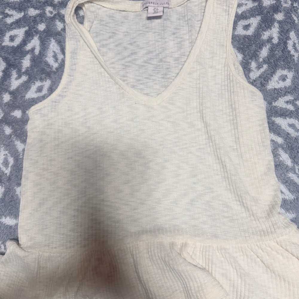 Sincerely Jules Cream Textured Chemise